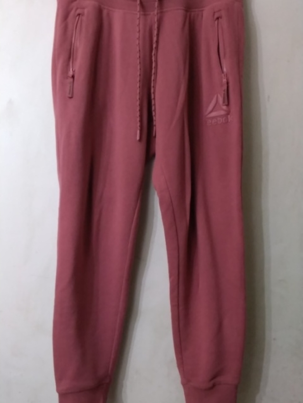 Reebok Men's Rose-Mauve Fleece Joggers Sz Medium